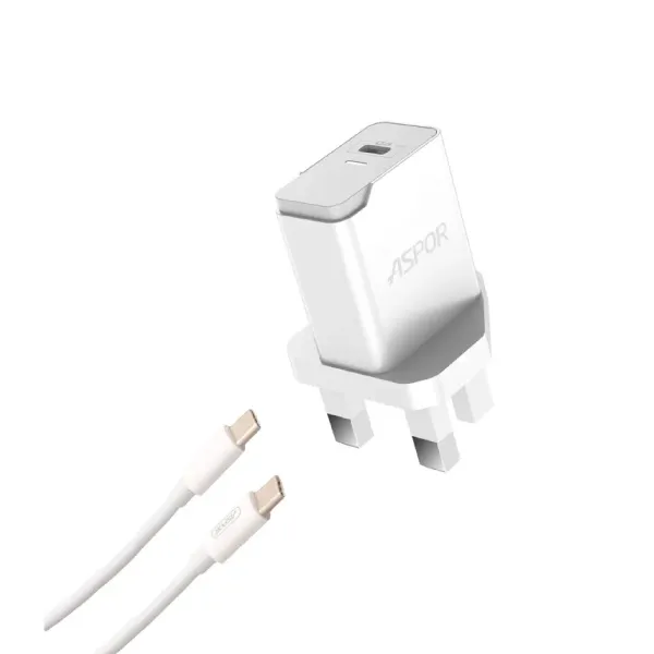 Aspor A825 PD 3 Pin 20W Charger with Cable — photo 2