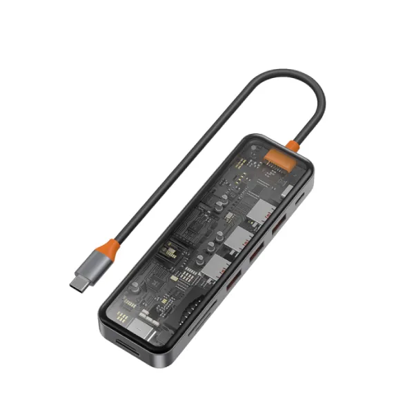 WiWU Cyber 7 In 1 Transparent USB-C Hub