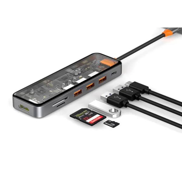 WiWU Cyber 7 In 1 Transparent USB-C Hub — photo 2