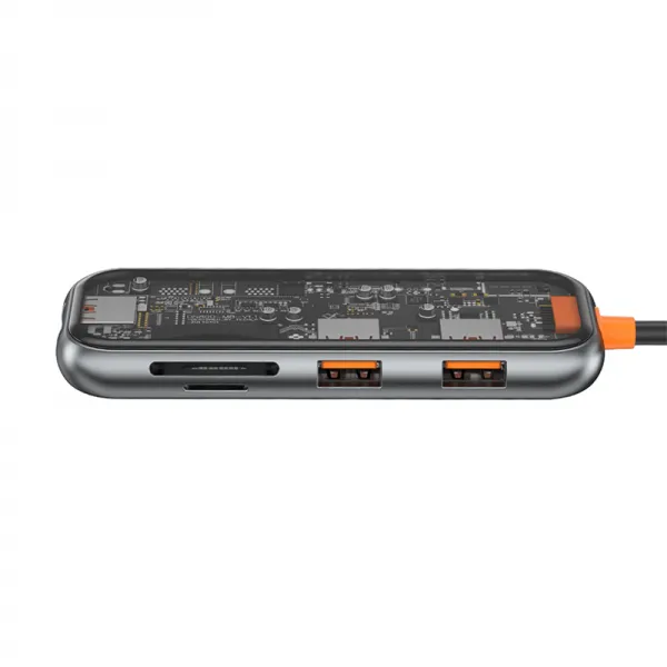 WiWU CB005 Transparent 5 In 1 Cyber USB-C Hub — photo 3