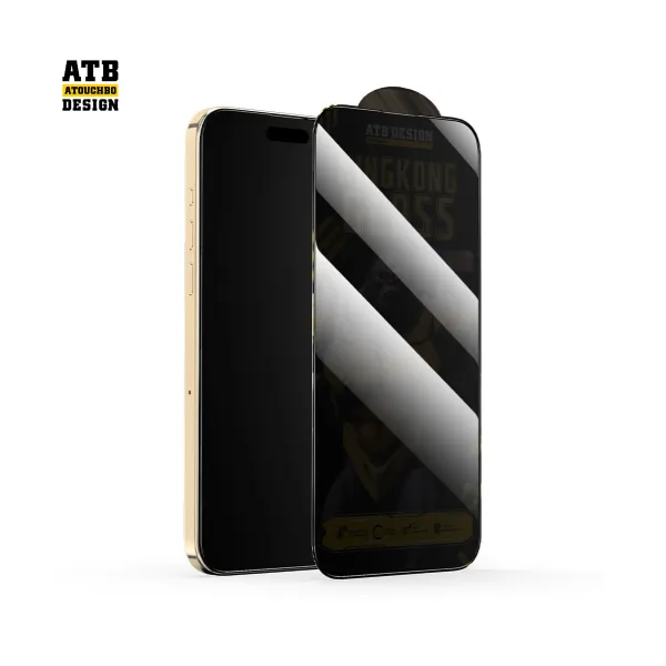 Atouchbo ATB Design King kong Full Cover 2.5D Anti-spy Privacy Tempered Glass for Iphone 15