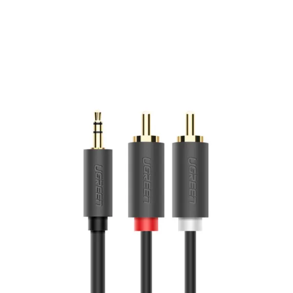 Ugreen 10513 3.5mm Male To 2RCA Male Cable 5m – Gray