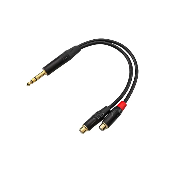Other / Generic TRS Stereo Male To 2-RCA (6.3mm) Female Audio Cable 1.5M (Left/Right)