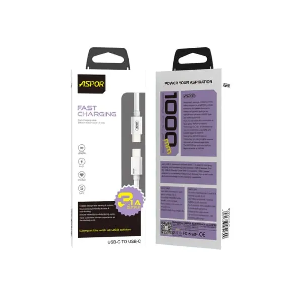 Aspor A108L 2M 100W Type C to Type C PD Cable — photo 2