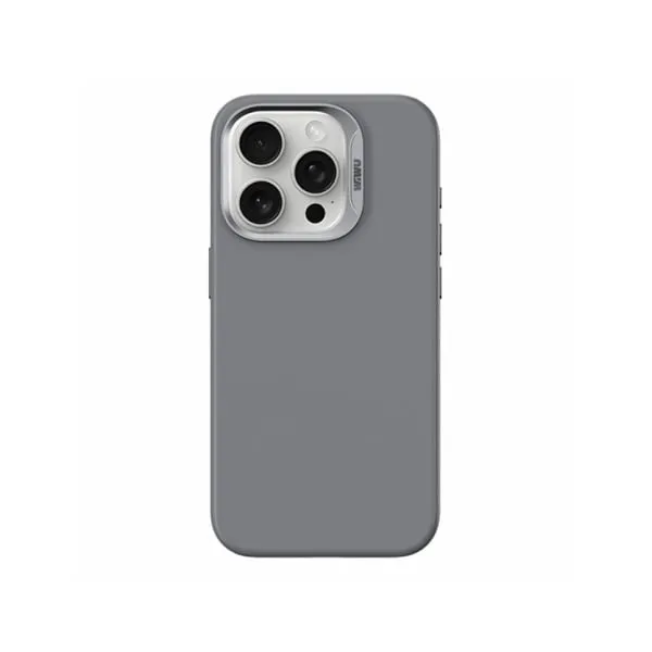 WiWU SP-019 Vegan Leather Shock-Proof Magnetic Phone Case 15 Pro Max Phantom Gray