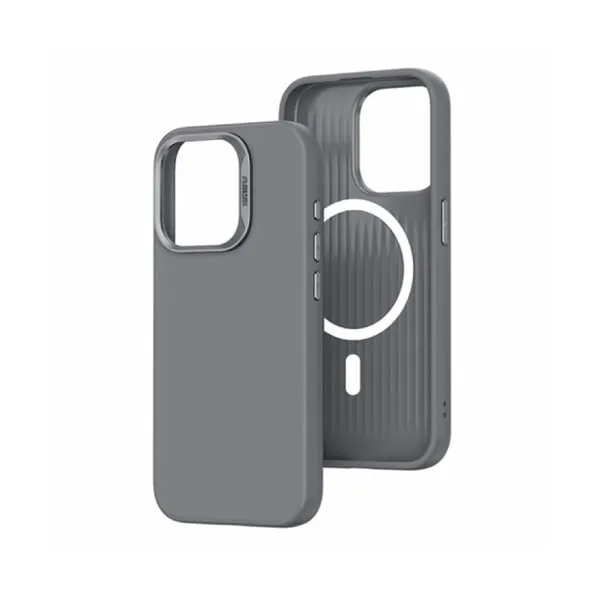 WiWU SP-019 Vegan Leather Shock-Proof Magnetic Phone Case 15 Pro Max Phantom Gray — photo 2