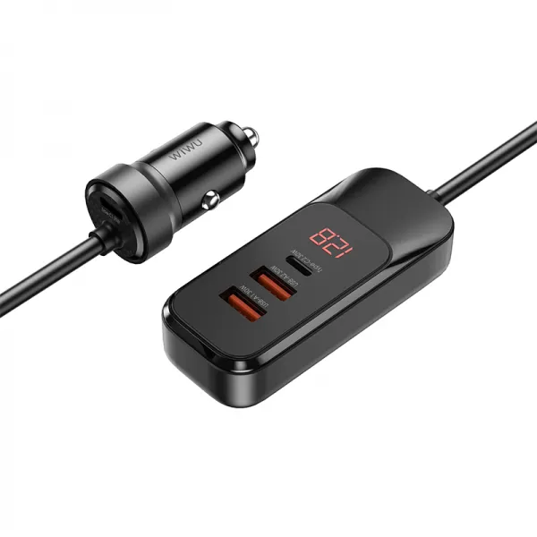 WiWU WI-QC015 Extend Car Charger Dual USB-A+Dual USB-C 120W — photo 2