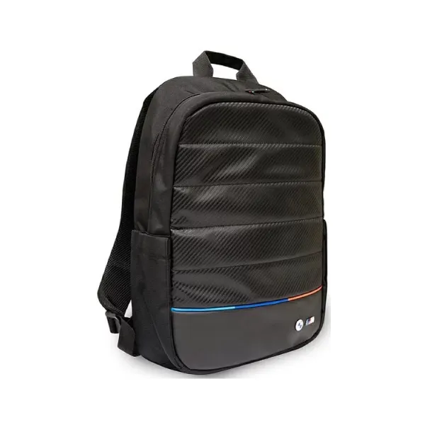 BMW Laptop Backpack 15″ – Nylon Black M Series Carbon Fiber Effect — photo 3
