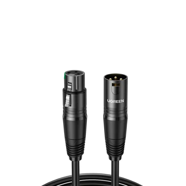 Ugreen 20711 Cannon Male To Female Microphone Extension Audio Cable 3m – Black