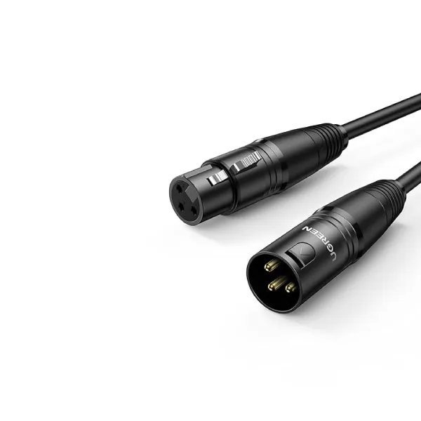 Ugreen 20711 Cannon Male To Female Microphone Extension Audio Cable 3m – Black — photo 2