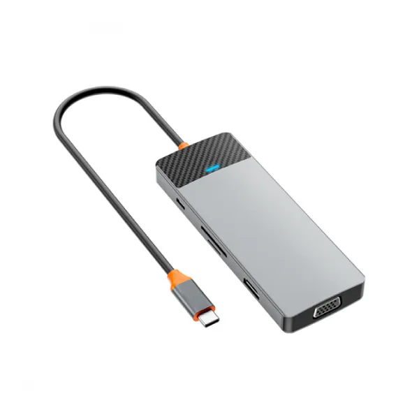 WiWU Linker A921HV 9 In 1 USB-C Hub – Grey — photo 2