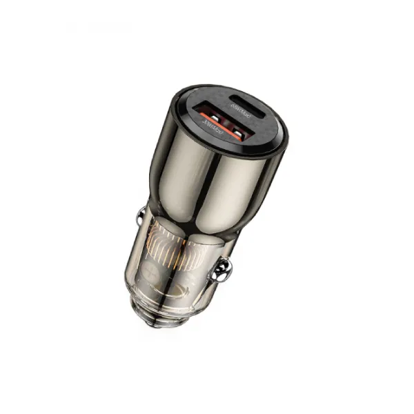 WiWU Wi-QC012 95W Geek Car Charger Clear – Black