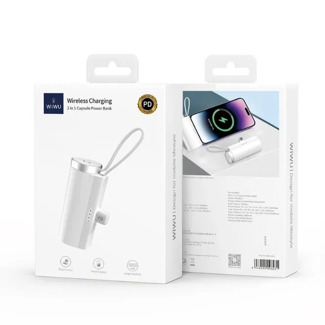 WiWU WI-W026 Capsule Type-C 5000mAh Mobile and Powerbank — photo 5