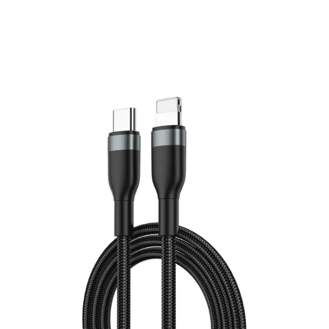 WiWU WI-C017 Concise 30W Type-C To Lightning Charging Cable 2m – black