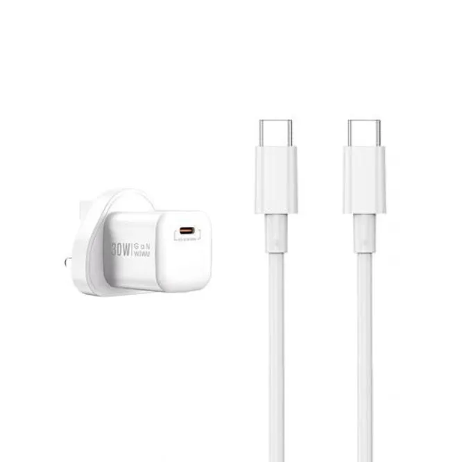 WiWU WI-U006 Nano 30W Gan PD Type-C To Type-C Charger