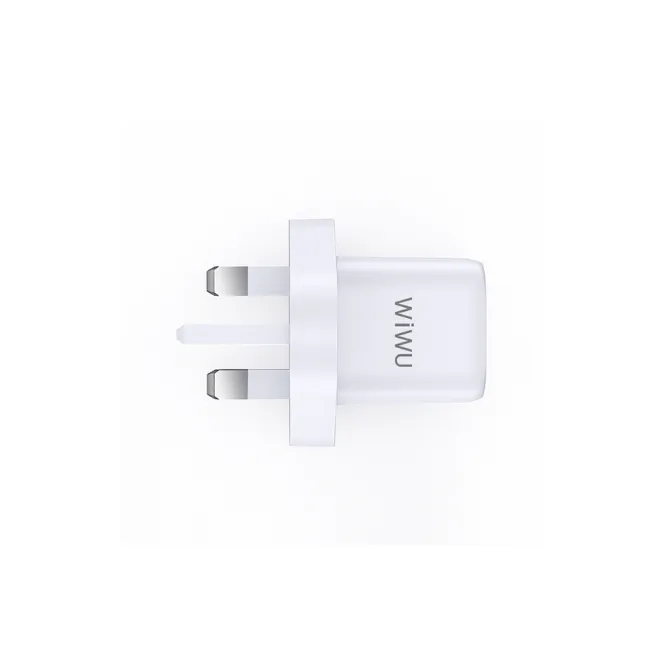 WiWU Wi-U017 Jello 30W PD Gan Fast Charger 3pin – White — photo 3