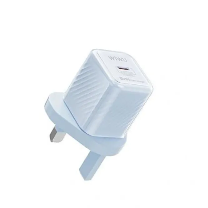 WiWU Wi-U016 Jello 20W PD Gan Fast Charger 3 Pin – White