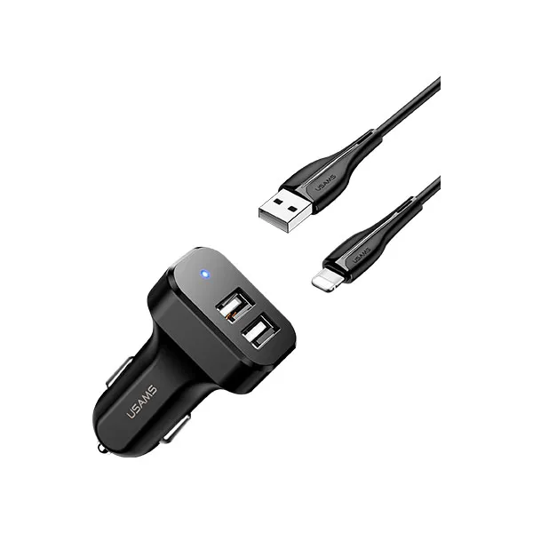 USAMS Travel Car Charger Kit King-TU Series Lightning — photo 2