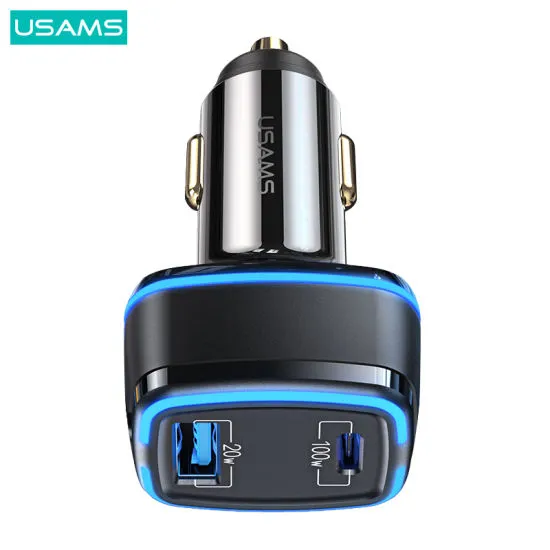 USAMS 120W Dual Ports Fast Car Charger US-CC142 — photo 3