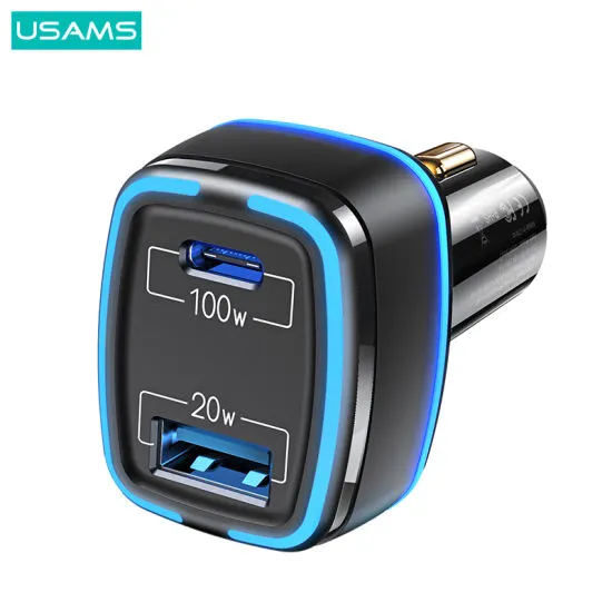 USAMS 120W Dual Ports Fast Car Charger US-CC142 — photo 4