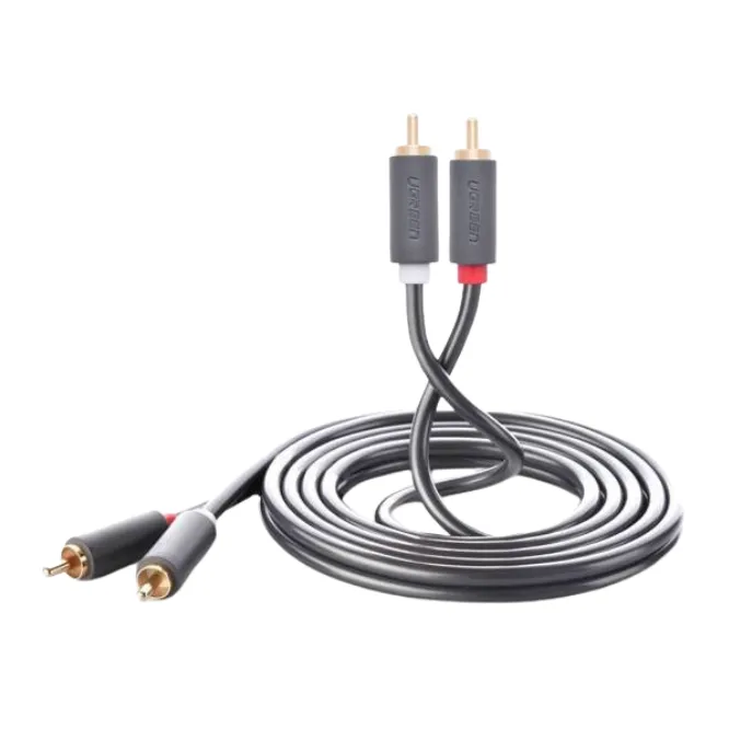 Ugreen 10519 2RCA Male To 2RCA Male Cable 3m – Black