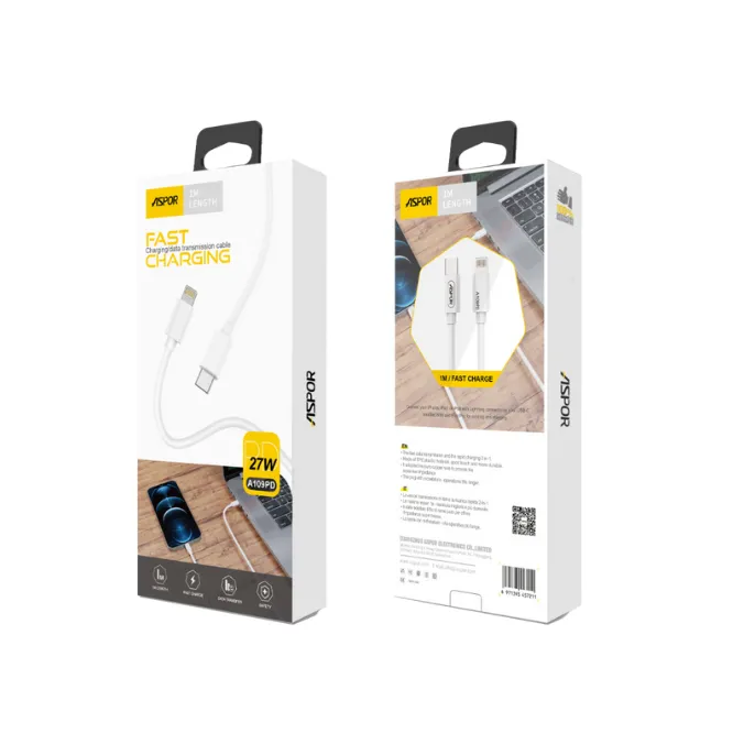 Aspor A109PD Type C to Lightning Cable 1M — photo 3