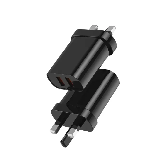 WiWU WI-U003 Dual USB-A Fast Charger 3 Pin – Black — photo 2