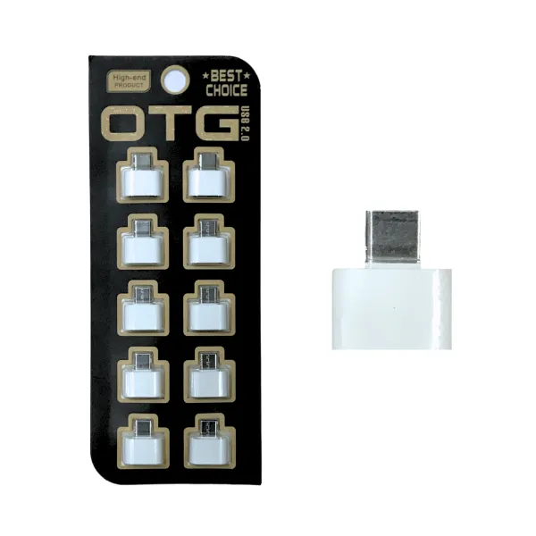 Other / Generic Type-C OTG 2.0 Black Model-F2 – 10 pcs Pack