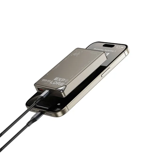 WiWU Wi-P020 Ultra-Thin Magsafe Powerbank 15W 10000mAh Explore Series Wireless — photo 3