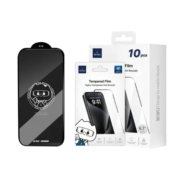 WiWU GT-008 Highly Transparent And Smooth Tempered Film For iPhone 15 Series — photo 5
