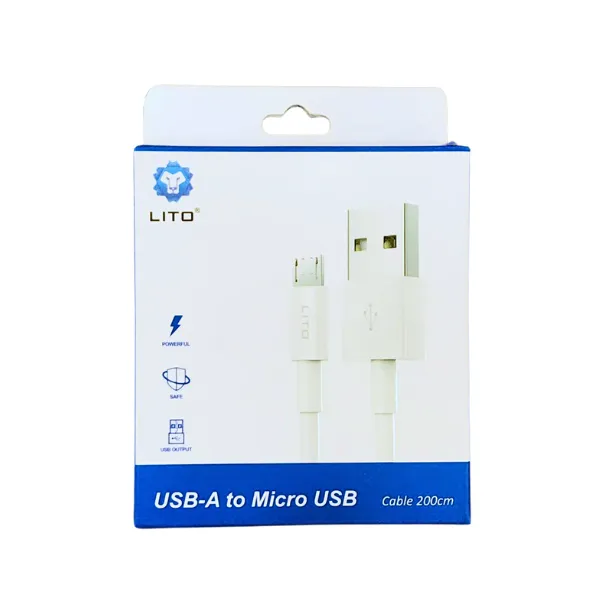 LITO USB-A To Micro USB 2M Cable — photo 2