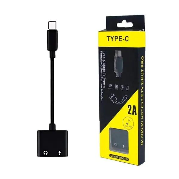 Other / Generic JH-020 Type-C Female + Audio Jack 3.5MM 2A Cable Adaptor — photo 2