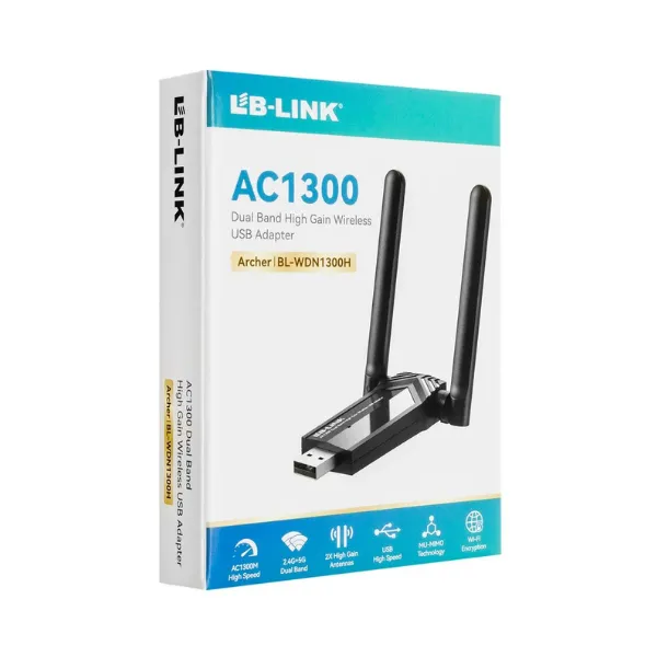 LB-LINK BL-WDN1300H Archer AC1300 Dual Band High Gain Wireless USB Adapter — photo 5