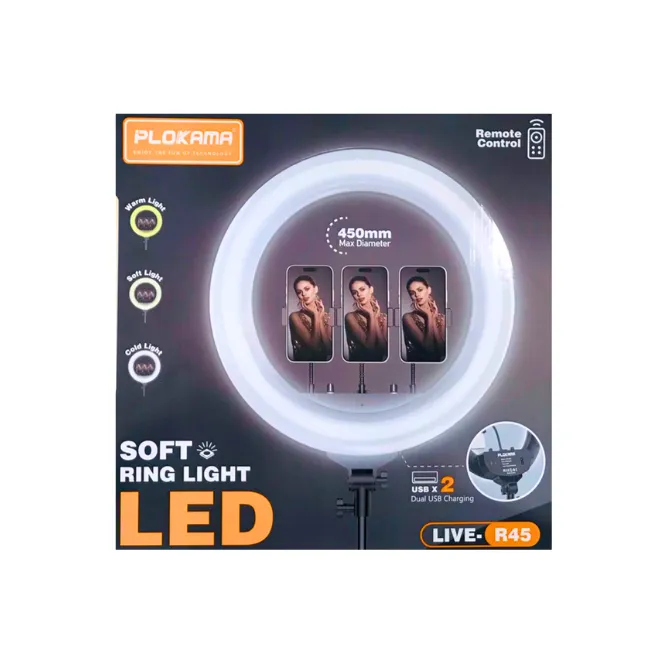 Plokama R45 Soft LED Ring light 45cm — photo 3