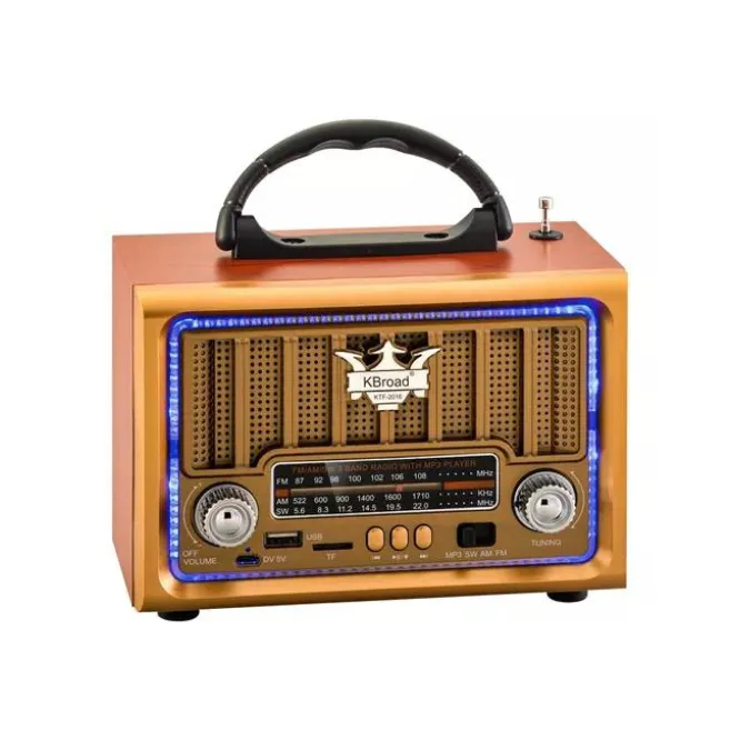 Other / Generic KTF-2016 Full Band Retro Radio Portable Bluetooth Speaker