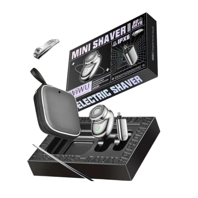 WiWU SH006 Mini Electric Shaver Set – Silver