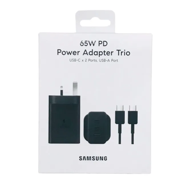 Other / Generic Samsung 65W PD Power Adapter Trio USB-C X 2 Ports USB-A Port and Type-C To C Cable – CN Version — photo 5