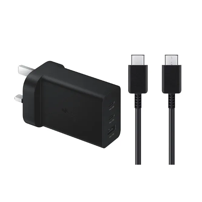 Other / Generic Samsung 65W PD Power Adapter Trio USB-C X 2 Ports USB-A Port and Type-C To C Cable – CN Version