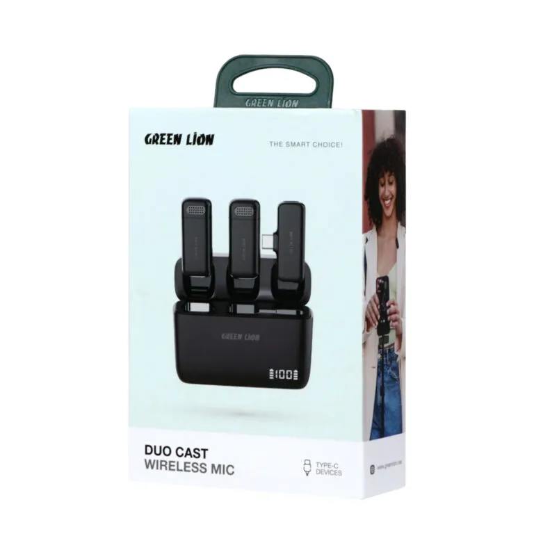 Green Lion Duo Cast Wireless Microphone (Type-C & Lightning) – Black — photo 6