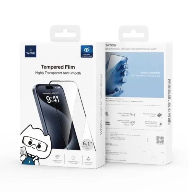 WiWU GT-009 Crystal Super Clear Tempered Glass For iPhone 15 Pro Max — photo 4