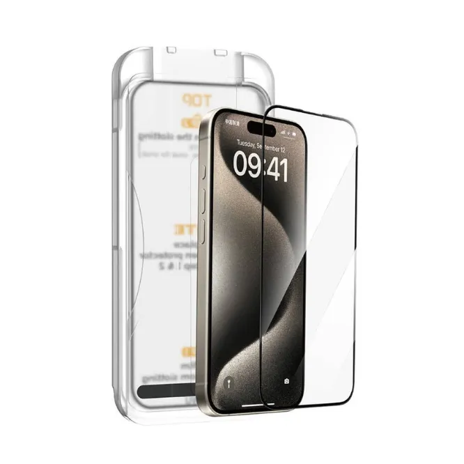 WiWU WI-SQ008 iPhone 16 Series Easy Install Effortless Kit Tempered Glass — photo 4