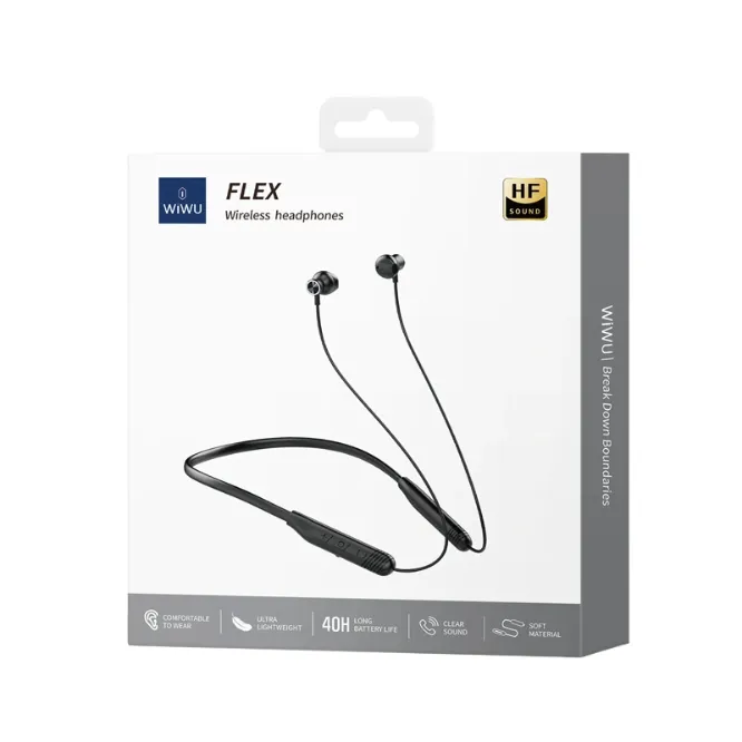 WiWU GB05 Flex Wireless Neckband Black — photo 4