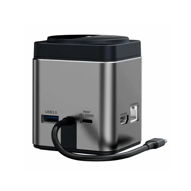 WiWU WI-W025 9 In 1 USB-C Cube Hub Gray — photo 3