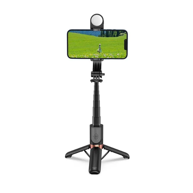 WiWU WI-SE011 Fill Light Telescopic Tripod and Mini Selfie Stick — photo 2
