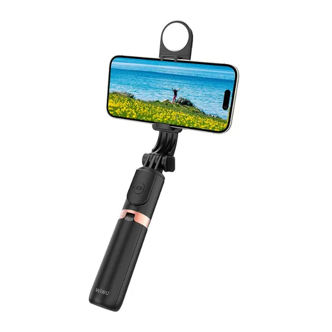 WiWU WI-SE011 Fill Light Telescopic Tripod and Mini Selfie Stick