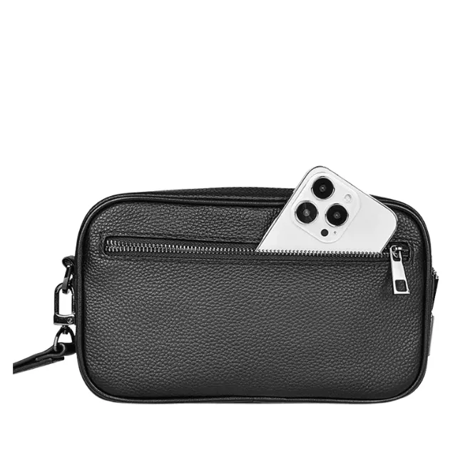 WiWU Master Geniune Leather Fingerprint Lock Pouch Black — photo 2