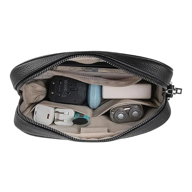 WiWU Master Geniune Leather Fingerprint Lock Pouch Black — photo 3