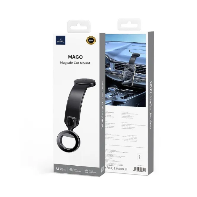 WiWU WI-CH053 Mago Magsafe Car Mount Black — photo 4