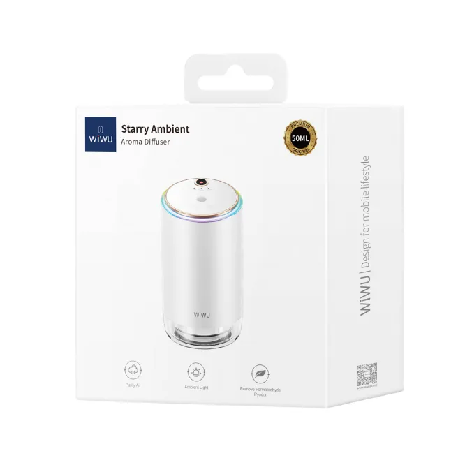 WiWU Wi-AR003 Starry Ambient Light RGB Light Air Humidifier Aroma Car Scent Diffuser — photo 4
