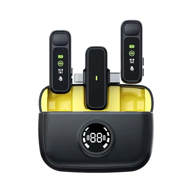 WiWU Wi-WM003 Dual Wireless Mini Microphone With Type-C And Lightning Port